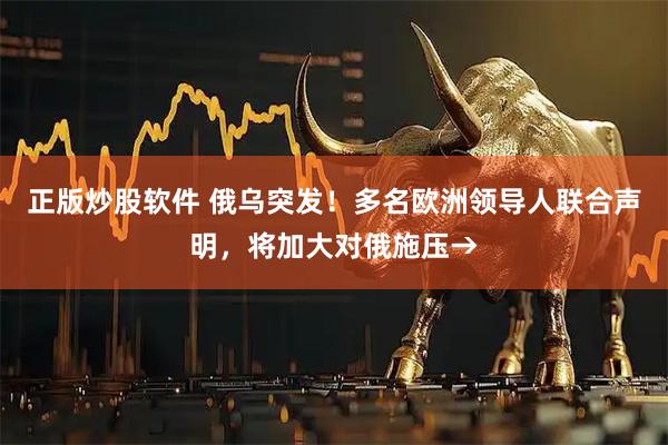 正版炒股软件 俄乌突发!多名欧洲领导人联合声明,将加大对俄施压→